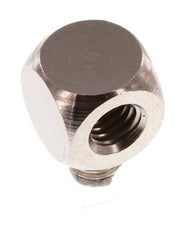 90 Grad abgewinkeltes Fitting M5 Außengewinde x Innengewinde Messing vernickelt 16bar (224.8psi) [5 Stück]