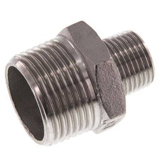 R 1'' x R 1/2'' Doppelnippel aus Edelstahl 16 bar