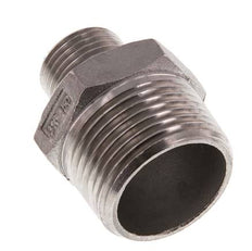 R 1'' x R 1/2'' Doppelnippel aus Edelstahl 16 bar