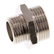 G 3/4'' x G 1/2'' Vernickeltes Messing Doppelnippel 16 bar [2 Stück]