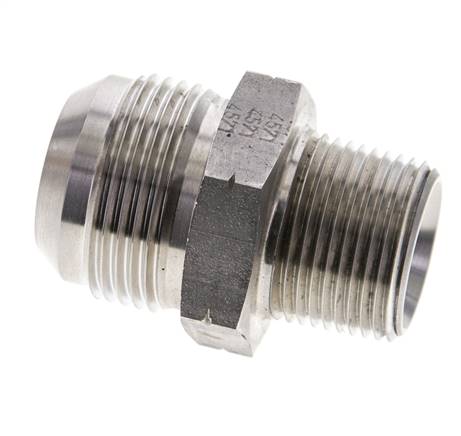 JIC Doppelnippel UN 1-7/8''-12 x 1 1/2'' NPT Edelstahl 70bar (983.5psi)