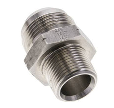 JIC Doppelnippel UN 1-7/8''-12 x 1 1/2'' NPT Edelstahl 70bar (983.5psi)