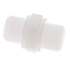 Doppelnippel G3/8'' Polypropylen (pp) 10bar (140,5psi) FDA 22mm Sechskant