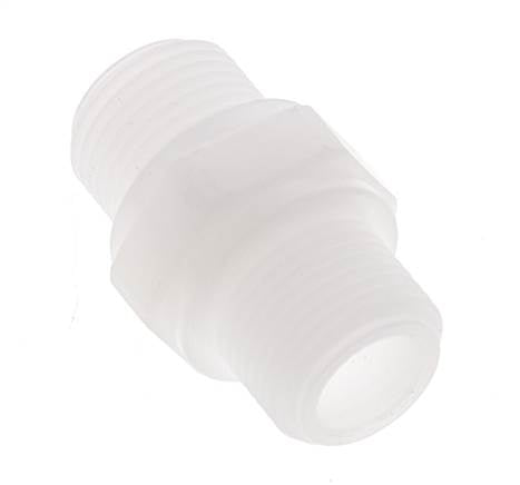 Doppelnippel G3/8'' Polypropylen (pp) 10bar (140,5psi) FDA 22mm Sechskant
