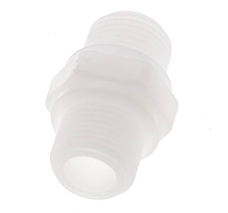 Doppelnippel G3/8'' Polypropylen (pp) 10bar (140,5psi) FDA 22mm Sechskant