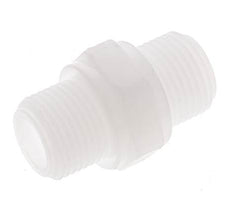 Doppelnippel G3/8'' Polypropylen (pp) 10bar (140,5psi) FDA 22mm Sechskant