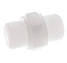 Doppelnippel G1/2'' Polypropylen (pp) 10bar (140,5psi) FDA 27mm Sechskant