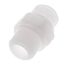 Doppelnippel G1/2'' Polypropylen (pp) 10bar (140,5psi) FDA 27mm Sechskant