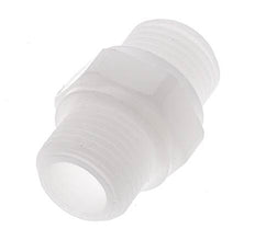 Doppelnippel G1/2'' Polypropylen (pp) 10bar (140,5psi) FDA 27mm Sechskant