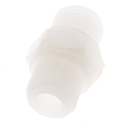 Doppelnippel G3/8'' PVDF 10bar (140,5psi) FDA 22mm Sechskant
