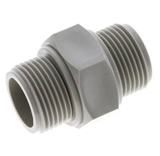 Doppelnippel G1'' Polypropylen (pp) 10bar (140,5psi) FDA 43mm Sechskant