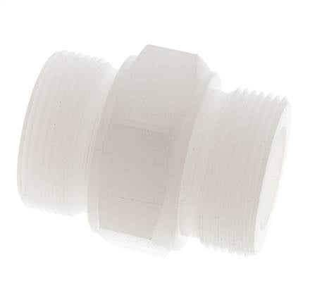 Doppelnippel G1 1/2'' PVDF 10bar (140,5psi) FDA 55mm Sechskant