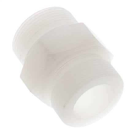 Doppelnippel G1 1/2'' PVDF 10bar (140,5psi) FDA 55mm Sechskant