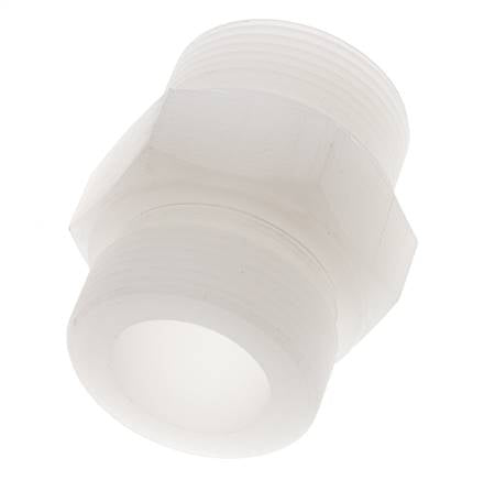 Doppelnippel G1 1/2'' PVDF 10bar (140,5psi) FDA 55mm Sechskant