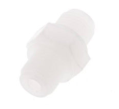 Doppelnippel G1/8'' PVDF 10bar (140,5psi) FDA 14mm Sechskant