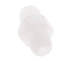 Doppelnippel G1/8'' PVDF 10bar (140,5psi) FDA 14mm Sechskant