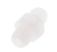 Doppelnippel G1/8'' PVDF 10bar (140,5psi) FDA 14mm Sechskant