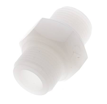 Doppelnippel G3/4'' PVDF 10bar (140,5psi) FDA 36mm Sechskant