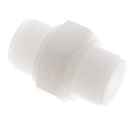 Doppelnippel G3/4'' PVDF 10bar (140,5psi) FDA 36mm Sechskant