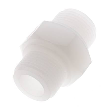 Doppelnippel G3/4'' PVDF 10bar (140,5psi) FDA 36mm Sechskant