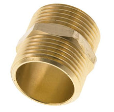 Doppelnippel G1'' Messing Flachdichtung 16bar (224.8psi) 33mm Sechskant