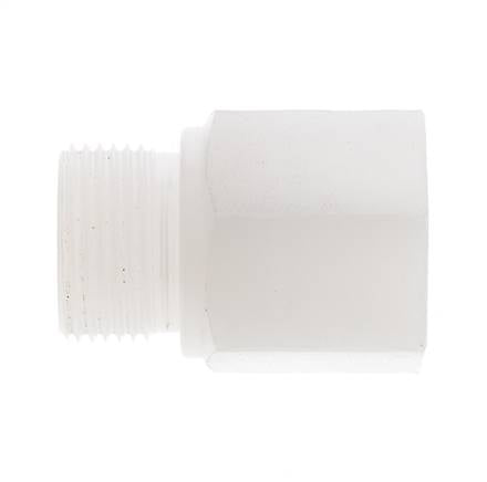 Verlängerung mit Gewinde G3/4'' Außengewinde x Innengewinde PVDF 10bar (140,5psi) FDA 32mm Sechskant