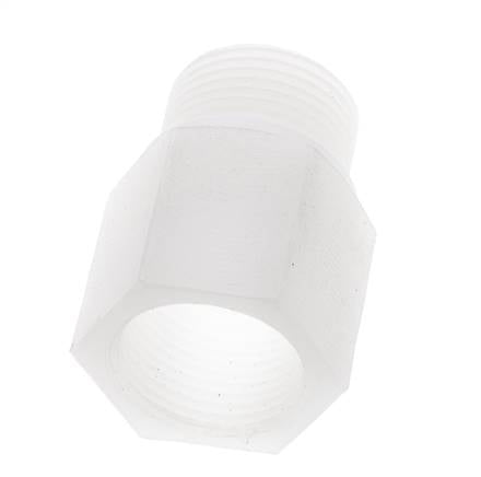 Verlängerung mit Gewinde G3/4'' Außengewinde x Innengewinde PVDF 10bar (140,5psi) FDA 32mm Sechskant
