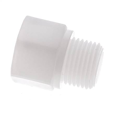 Verlängerung mit Gewinde G1/2'' Außengewinde x Innengewinde Polypropylen (pp) 10bar (140,5psi) FDA 27mm Sechskant
