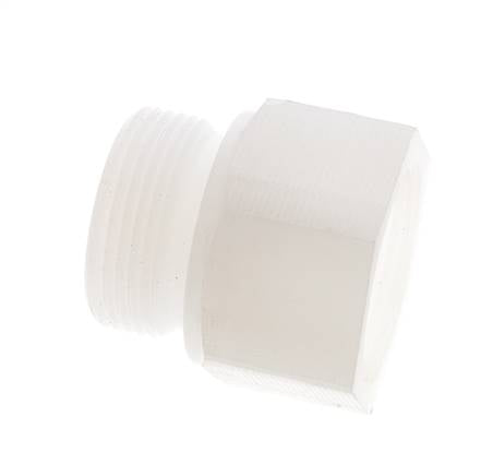 Verlängerungsgewinde G1 1/4'' Außengewinde x Innengewinde PVDF 10bar (140,5psi) FDA 50mm Sechskant
