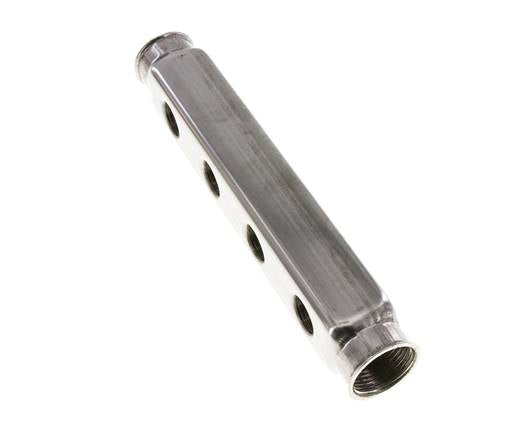 2xG 1'' x 8xG 1/2'' Edelstahl Verteilerblock Doppelseitig 10 bar