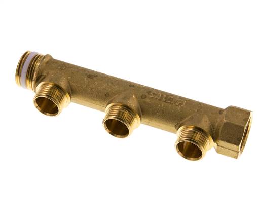 G 3/4'' x 3xG 1/2'' F/M/M Verteilerrohre aus Messing 10 Bar