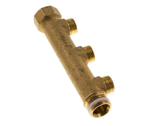 G 3/4'' x 3xG 1/2'' F/M/M Verteilerrohre aus Messing 10 Bar