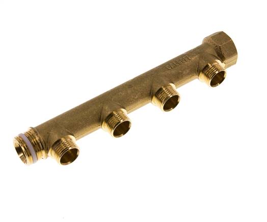 G 3/4'' x 4xG 1/2'' F/M/M Verteilerrohre aus Messing 10 Bar