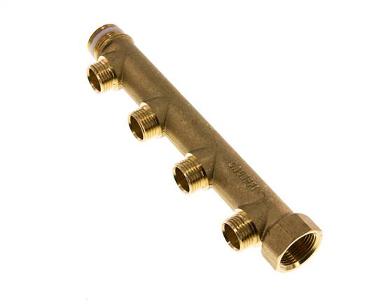 G 3/4'' x 4xG 1/2'' F/M/M Verteilerrohre aus Messing 10 Bar