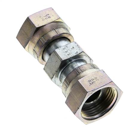 UN 1-3/16''-12 Verzinkter Stahl Muffe ORFS mit Überwurfmutter 400 Bar - Hydraulisch