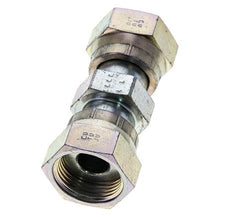 UN 1-3/16''-12 Verzinkter Stahl Muffe ORFS mit Überwurfmutter 400 Bar - Hydraulisch