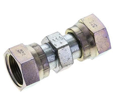 UN 1-3/16''-12 Verzinkter Stahl Muffe ORFS mit Überwurfmutter 400 Bar - Hydraulisch