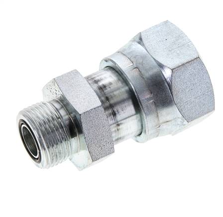 UN 1-7/16''-12 x UNS 1''-14 F/M Verzinkter Stahl Reduzieradapter ORFS 400 Bar - Hydraulisch