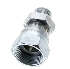 UN 1-7/16''-12 x UNS 1''-14 F/M Verzinkter Stahl Reduzieradapter ORFS 400 Bar - Hydraulisch