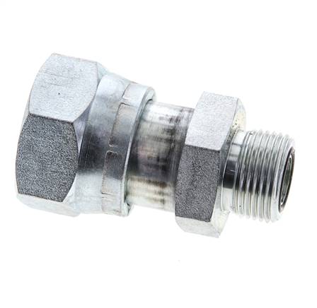 UN 1-7/16''-12 x UNS 1''-14 F/M Verzinkter Stahl Reduzieradapter ORFS 400 Bar - Hydraulisch