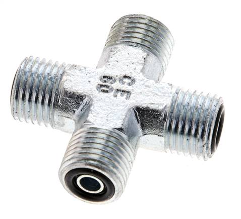 UNF 9/16''-18 Außengewinde Verzinktes Stahlkreuz ORFS 630 Stange - Hydraulisch