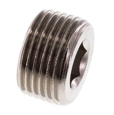 3/8'' Edelstahl Verschlussstopfen mit Innensechskant ohne Bund 40 Bar [2 Stück]