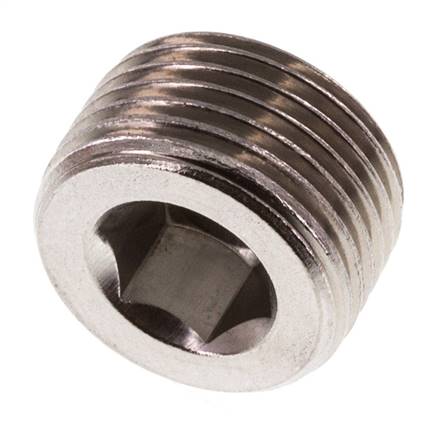 3/8'' Edelstahl Verschlussstopfen mit Innensechskant ohne Bund 40 Bar [2 Stück]