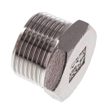 Stecker R1'' Edelstahl mit Außensechskant 16bar (224.8psi)