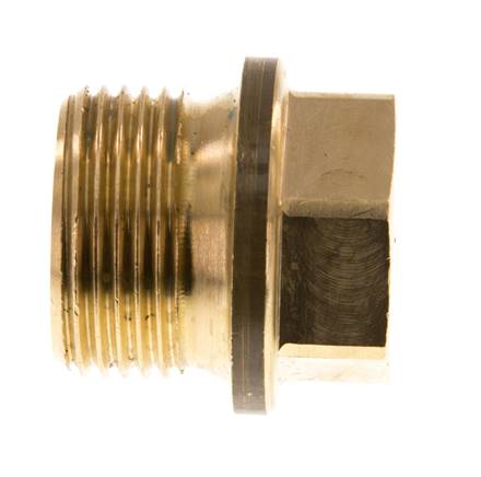 Stecker G3/4'' Messing mit Manschette und Außensechskant 16bar (224.8psi)