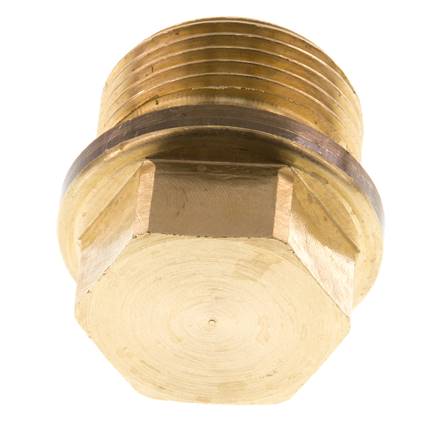 Stecker G3/4'' Messing mit Manschette und Außensechskant 16bar (224.8psi)
