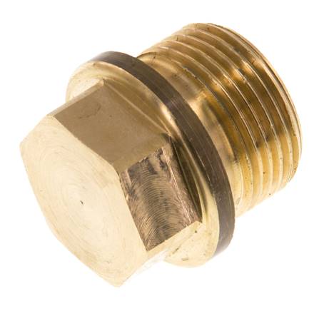 Stecker G3/4'' Messing mit Manschette und Außensechskant 16bar (224.8psi)