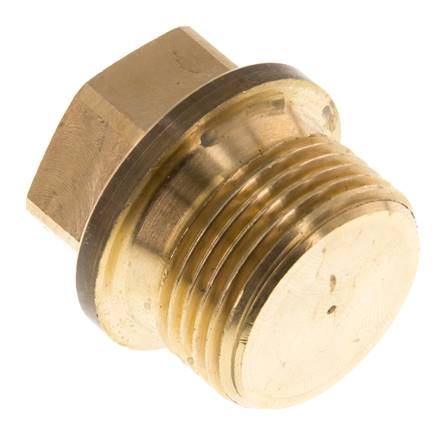 Stecker G3/4'' Messing mit Manschette und Außensechskant 16bar (224.8psi)