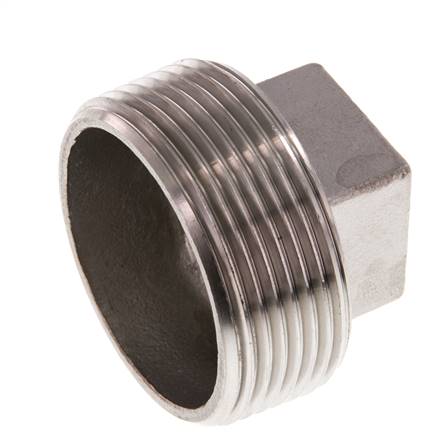 Stopfen R1 1/2'' Edelstahl mit Außenvierkant 16bar (224.8psi)