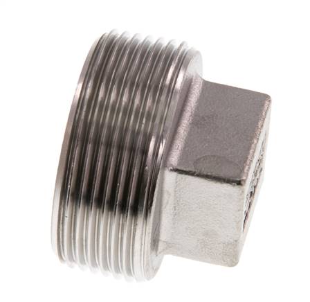 Stopfen R1 1/2'' Edelstahl mit Außenvierkant 16bar (224.8psi)
